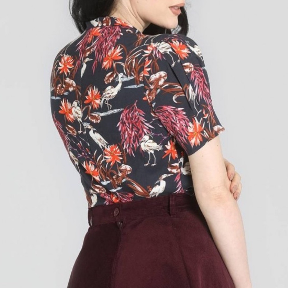 NWT Blue Heron Bow-Front Hell Bunny Top - Picture 3 of 16